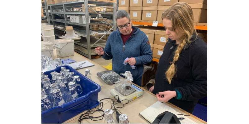 Micro plastics being examined